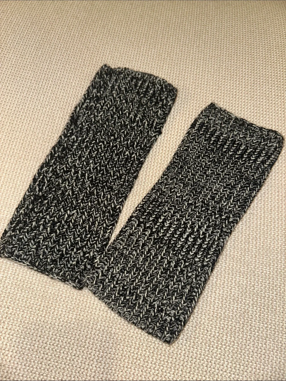 Rebecca Minkoff Black & White Marled Knit Scarf